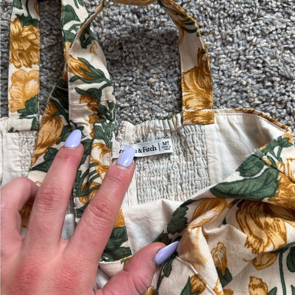 Abercrombie Sundress with Green & Mustard Print - Women's Dress - Picture 2 of 2